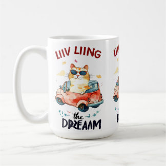 Chubby Cat : Vivre le rêve café Mug
