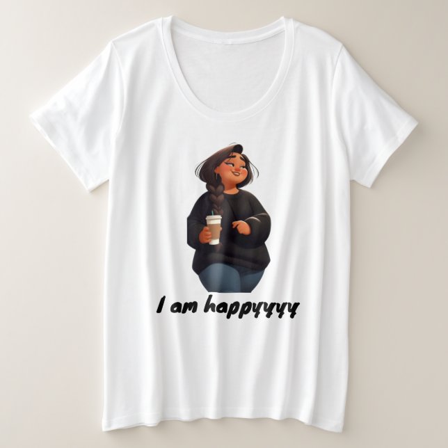 Chubby fille Je suis heureux (Design devant)