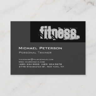 Chubby Grey Personal Trainer Fitness Carte de visi