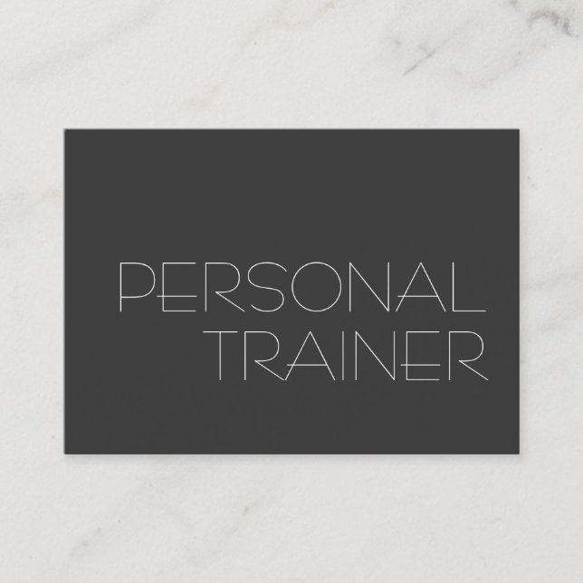 Chubby Grey Personal Trainer Fitness Carte de visi (Devant)