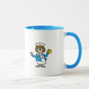 Chubby Joyeuse Infirmière Avec Médecine Café Mug