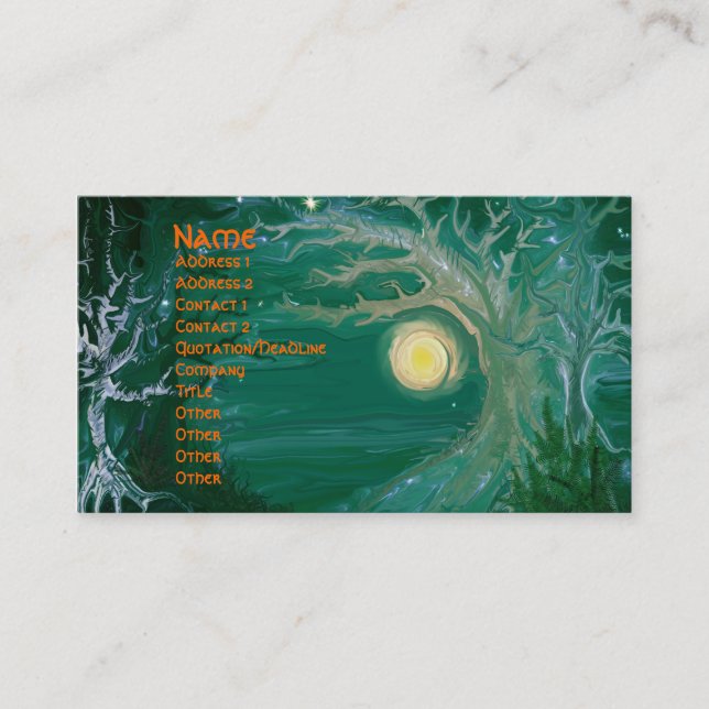 Chuchotements dans le carte de visite de nuit (Devant)