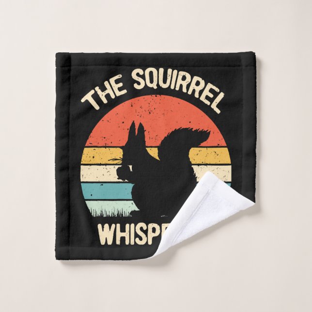 Chuchoteur d'écureuils Cadeau pour les amoureux de (Gant de toilette)