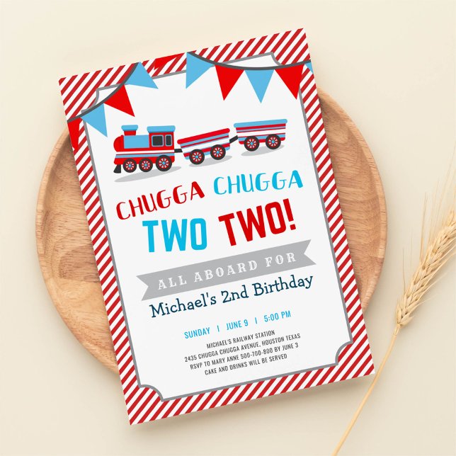 Chugga chugga deux invitation d'anniversaire de de (Créateur téléchargé)