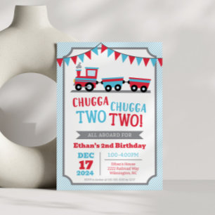 Chugga Chugga Deux Invitation pour le 2e anniversa