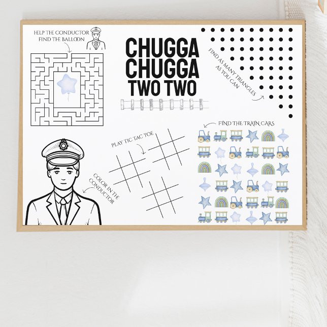 Chugga Chugga Deux | Set de table Jeux pour enfant (Créateur téléchargé)
