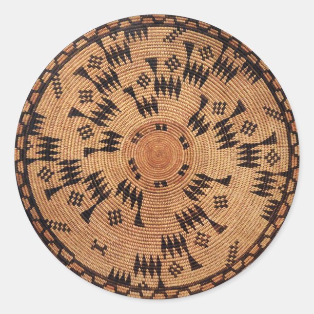 Chumash Autocollant Art Native American Art Round (Devant)
