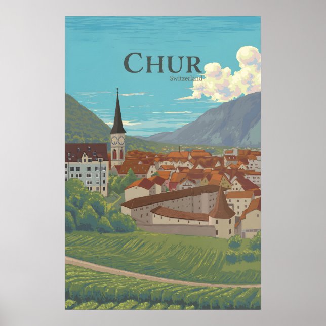 Chur Suisse Affiche de voyage (Devant)