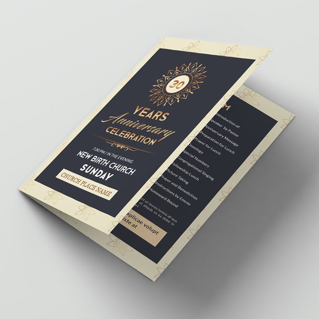 Church Anniversary Brochure Template (Créateur téléchargé)