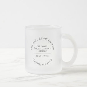 Church Choirmaster Frosted Glass Mug