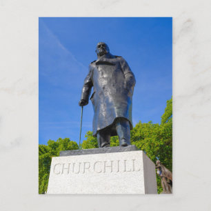 Churchill Statue, Londres UK Carte postale