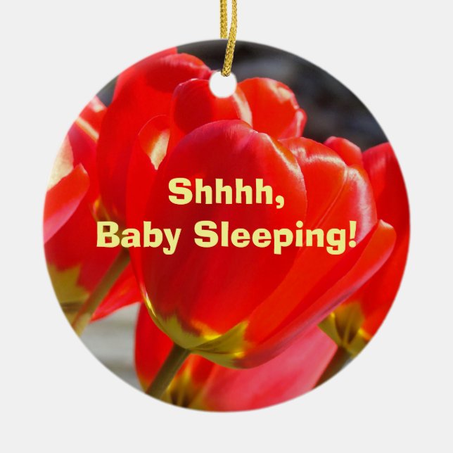 Chut bébé dort ornements suspendus signe Tulipes (Devant)
