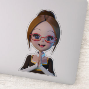 Chut ! Bibliothécaire sur Autocollant de service