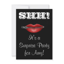 CHUT ! FERME ta bouche invitation à une fête surpr