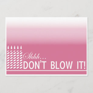 Chut invitation de fête d'anniversaire de surprise