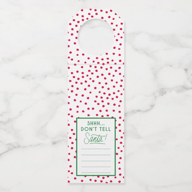 Chut...Ne le dites pas au Père Noël Étiquette de b (Devant)