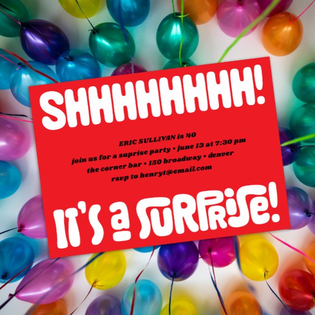 Chut ! Surprise ! Invitation à une fête (Shhhhh! It's a Surprise!)