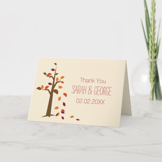 Chute, arbre mariage de automne Merci (Devant)