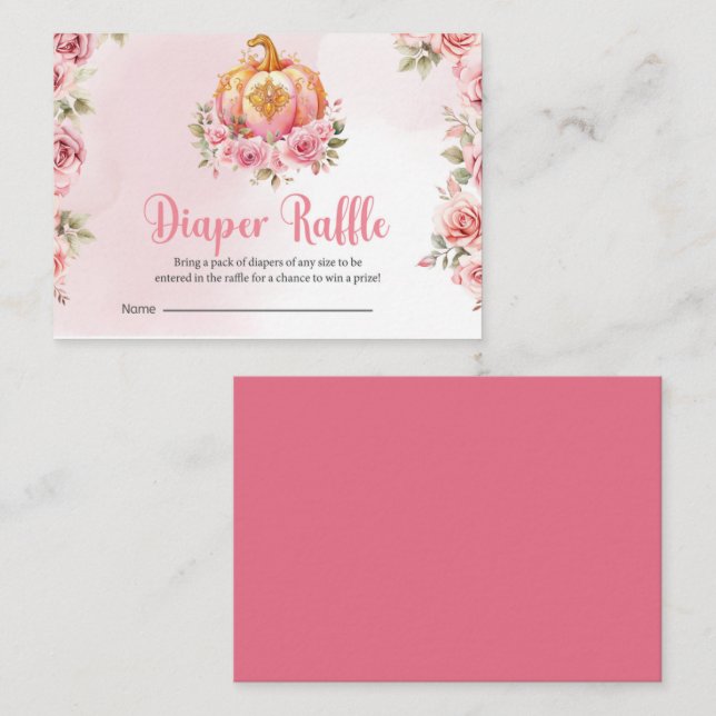 Chute Citrouille rose Fille Bébé Déchets Carte Raf (Devant / Derrière)