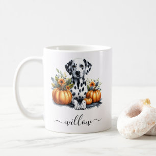 Chute Dalmatie Chien Mug avec nom personnalisé