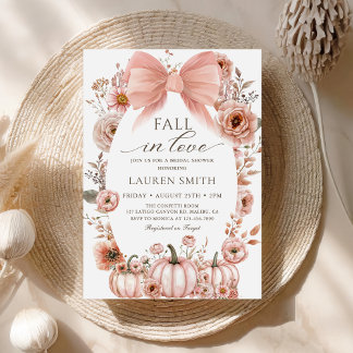 Chute d'amour Chute Citrouille nuptiale Invitation