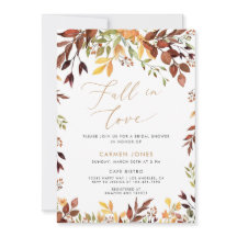 Chute d'amour Invitation de douche nuptiale, autom