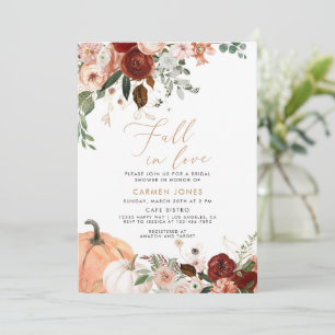 Chute d'amour Invitation de douche nuptiale, Citro