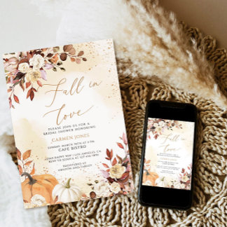 Chute d'amour Invitation de douche nuptiale, Citro
