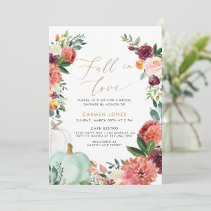 Chute d'amour Invitation de douche nuptiale, Flora