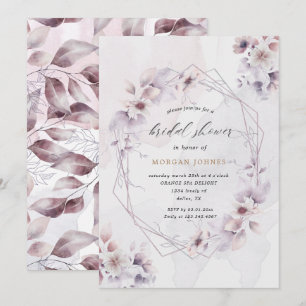 chute d'aquarelle fleurie nuptiale douche invitati