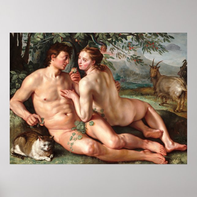 Chute de l'homme - Hendrick Goltzius Poster d'art (Devant)