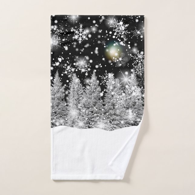 Chute de neige au solstice d'hiver  (Serviette à main)