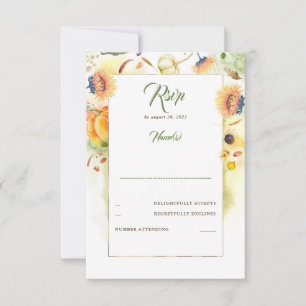 Chute de soleil et mariage Citrouille RSVP