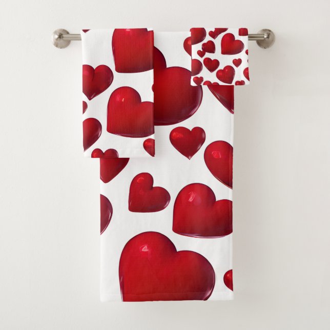Chute des Coeurs rouges Valentine Motif (En situation)