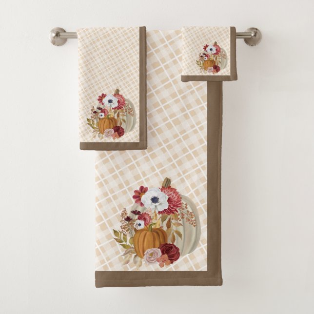 Chute Elégante Citrouille Aquarelle Thanksgiving B (En situation)