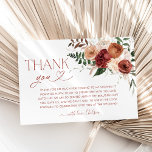 Chute en amour Carte de remerciements de Fêtes des<br><div class="desc">Tomber dans l'amour | Une Carte de remerciements à nuptiale fleurie pour votre douche à nuptiale à thème automne. Objets correspondants disponibles !</div>