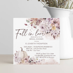 Chute en amour feuillage citrouille douche nuptial