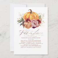 Chute en amour Invitation à la douche nuptiale