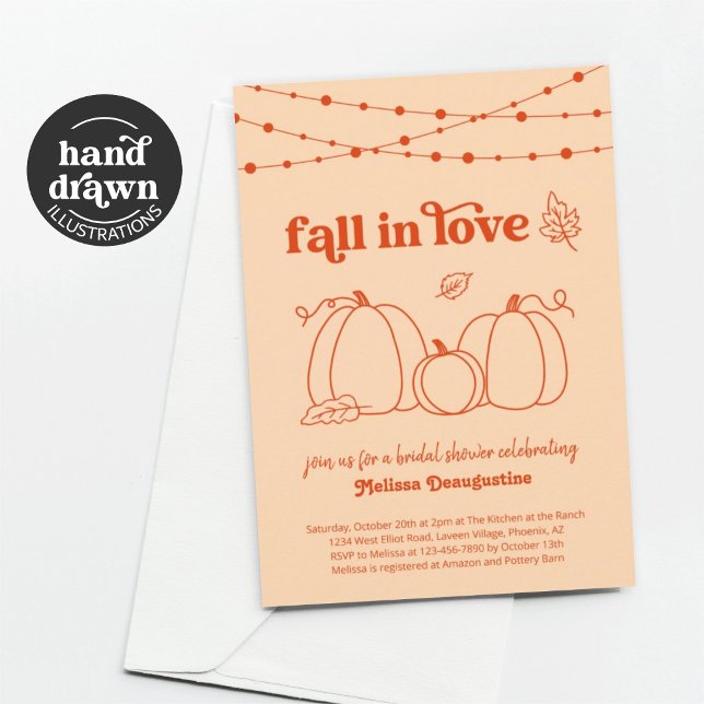 Chute en amour Invitation à la douche nuptiale (Créateur téléchargé)