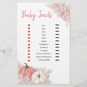 Chute en Bohême dans l'amour Citrouille Baby Trait