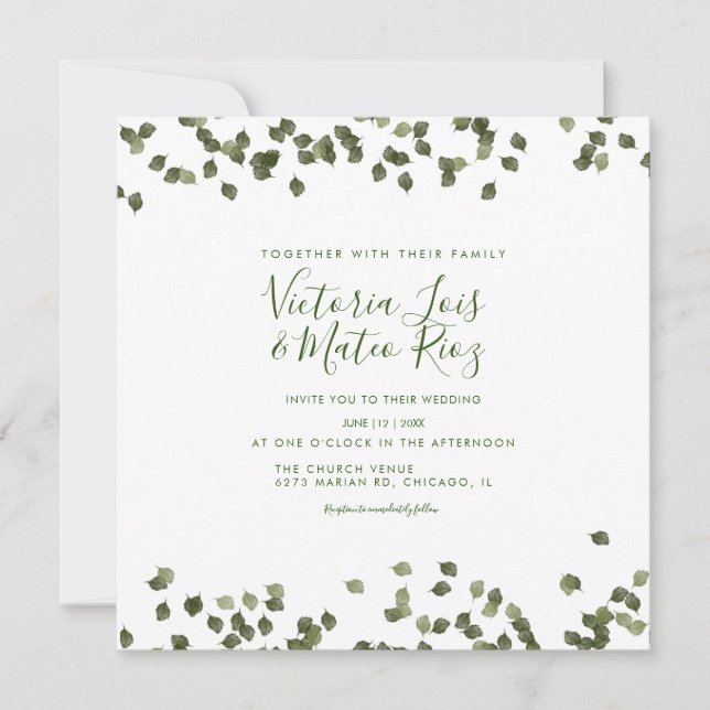 Chute Feuille Automne Automne Russe Mariage (Devant)