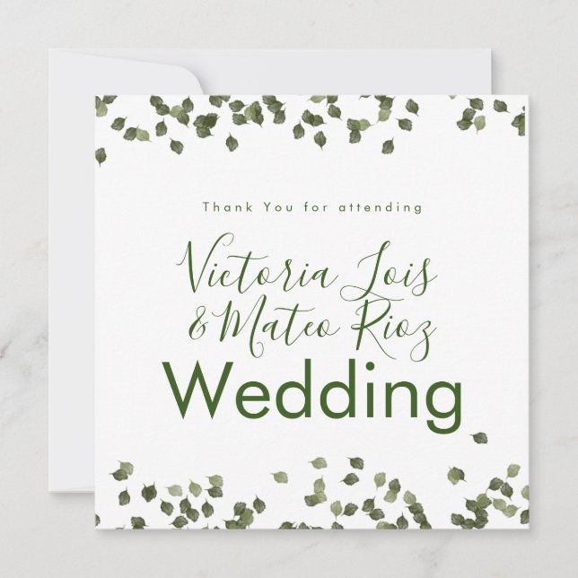 Chute Feuille Automne Merci Mariage (Devant)