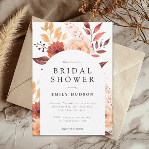 Chute Floral Boho Bridal Showée Invitation