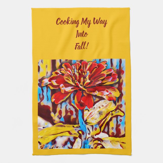 Chute Floral serviette de cuisine (Vertical)