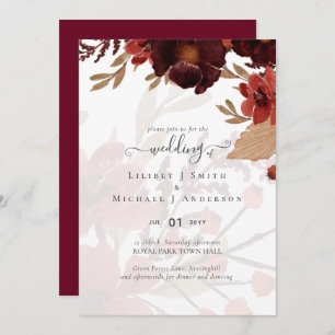 Chute Floral Suite Mariage Terracotta Bourgogne Ro