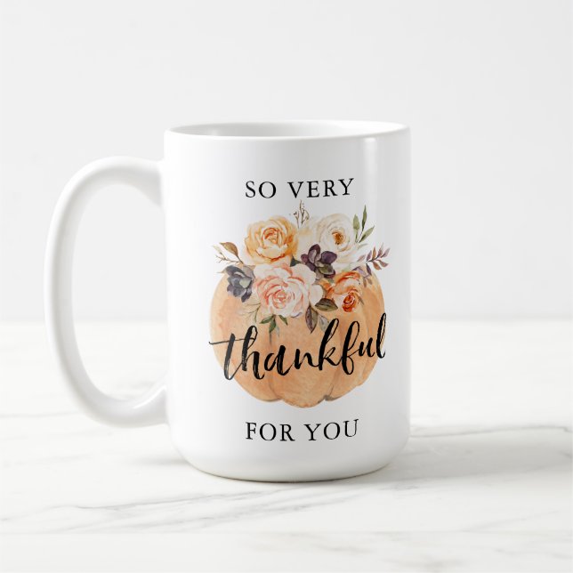 Chute Merci pour vous Thanksgiving Gift Mug (Gauche)