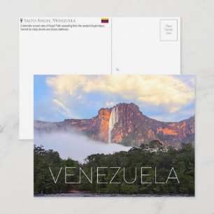 Chutes d'Ange, Carte Postale de Voyage au Venezuel
