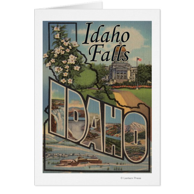 Chutes D'Idaho, Idaho - Scènes De Grandes Lettres (Devant)