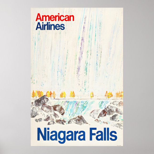 Chutes du Niagara - Affiche de voyage américaine (Devant)