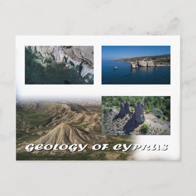 Chypre géologie de la carte postale (Devant)